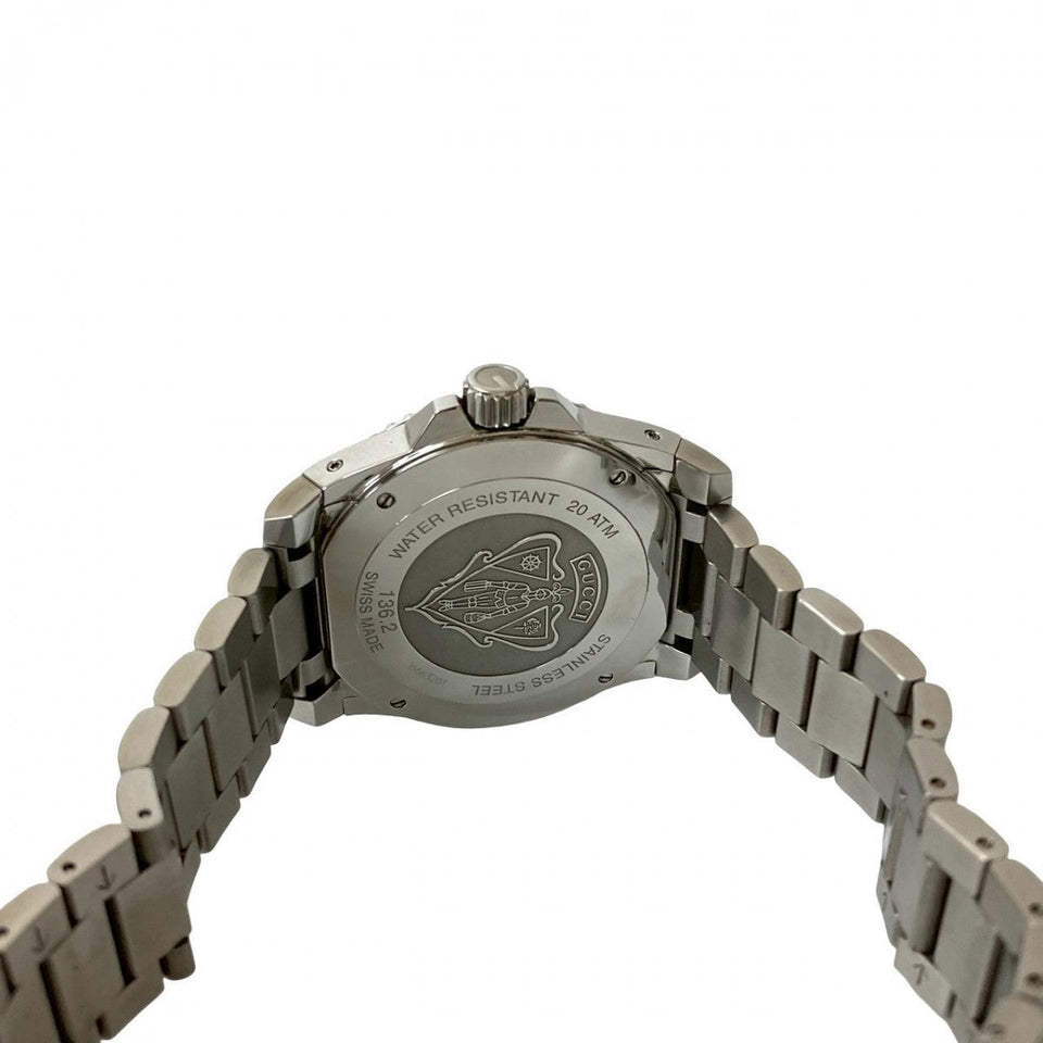 Gucci Watches Stainless steel Silver Dive black dial