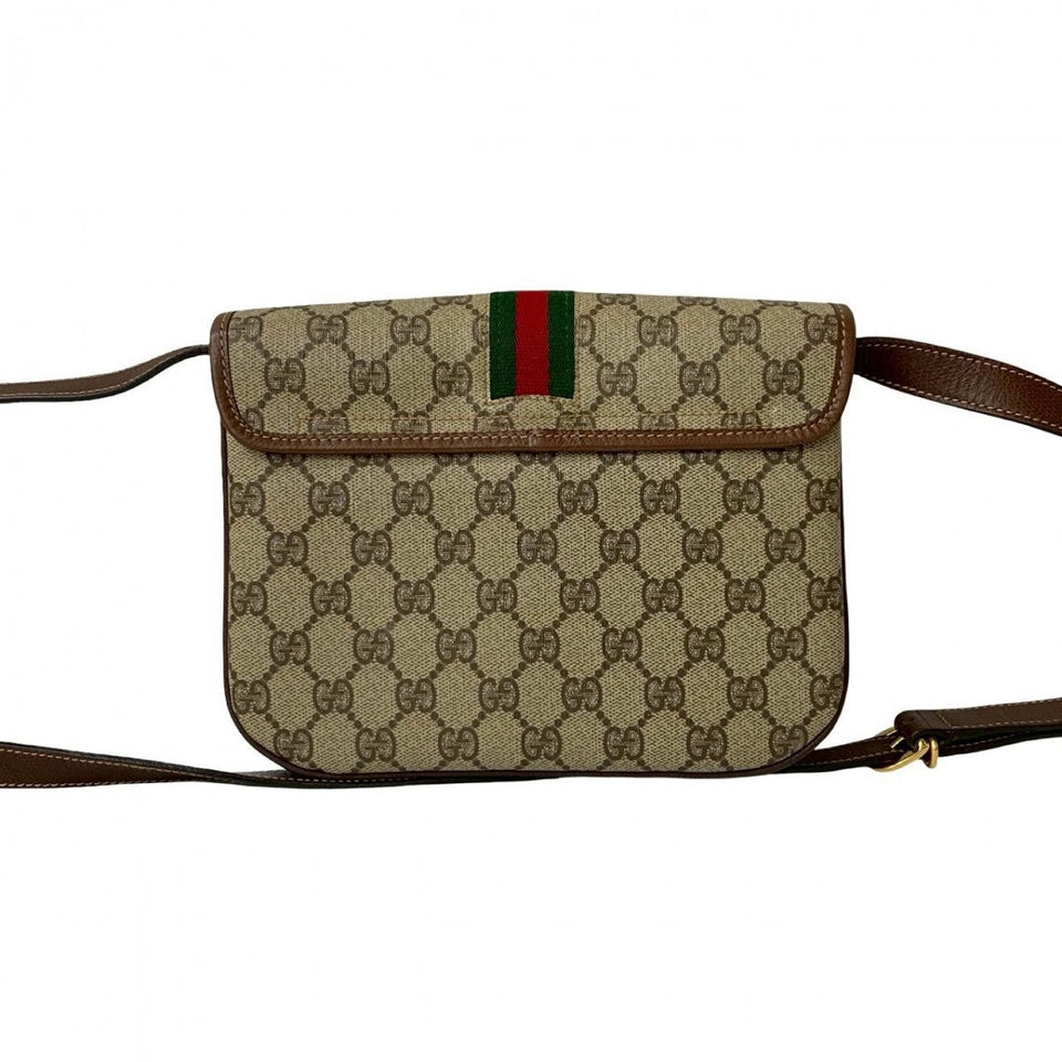 Gucci Shoulder Bag leather Brown Sherry line