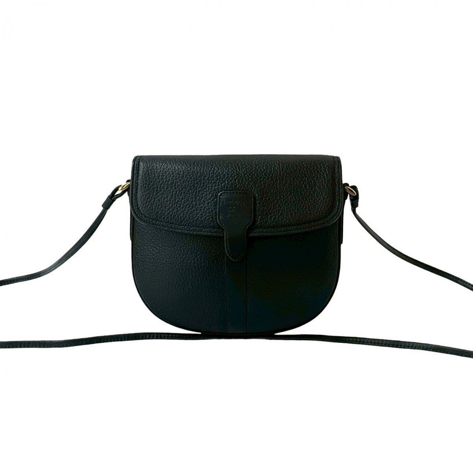 Burberry Shoulder Bag leather black Shadow Horse logo Nova Check Women