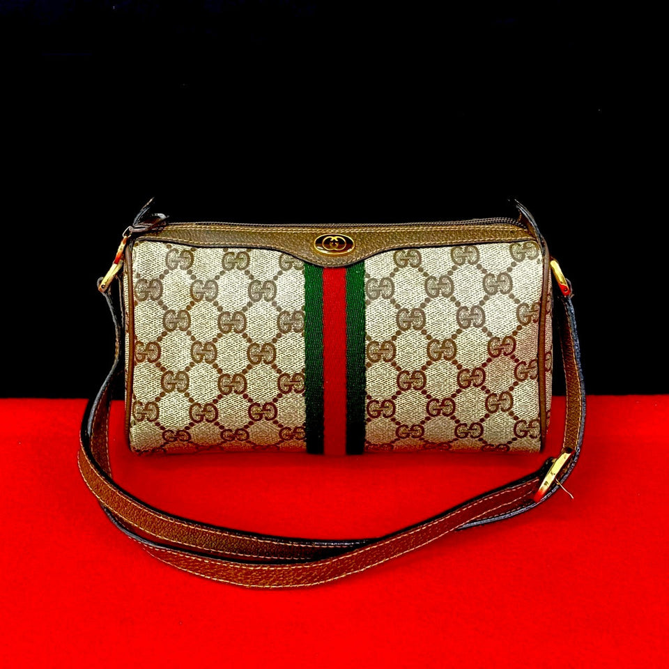 Gucci Shoulder Bag leather Brown Sherry line