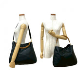 Gucci Shoulder Bag leather black Bamboo