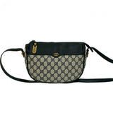 Gucci Shoulder Bag leather Navy