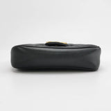 Gucci Marmont Super Mini Flap Leather Bag Black Leather