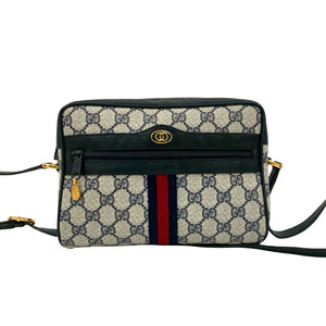 Gucci Shoulder Bag leather black Sherry line