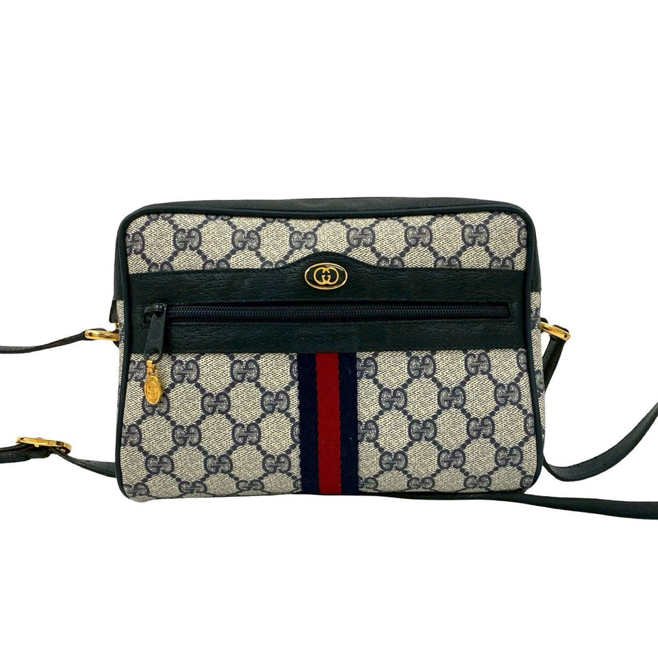 Gucci Shoulder Bag leather black Sherry line