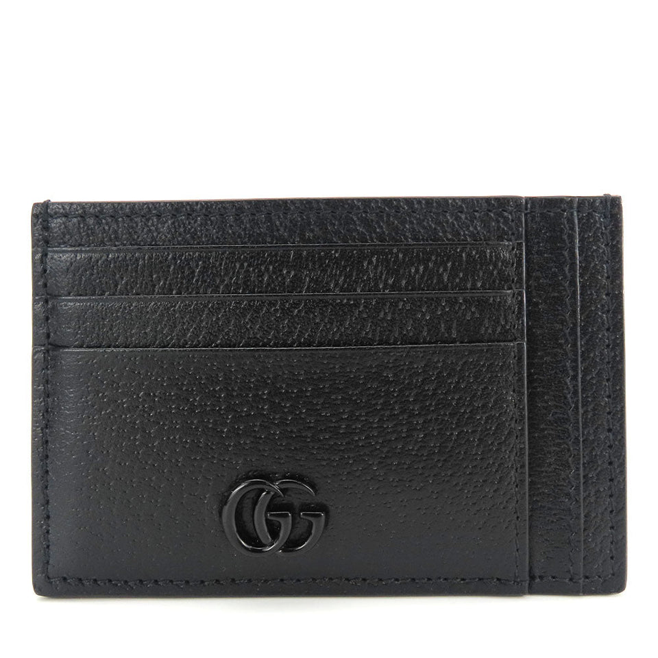 Gucci Card Case 722734 leather black Double G unisex(Unisex)