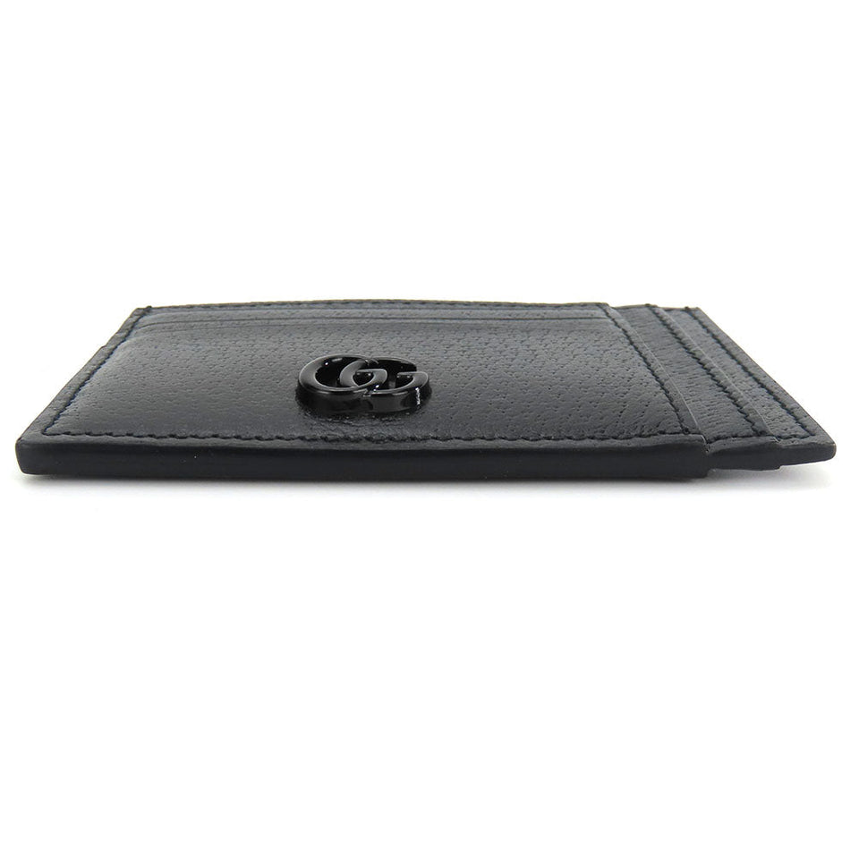 Gucci Card Case 722734 leather black Double G unisex(Unisex)