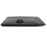 Gucci Card Case 722734 leather black Double G unisex(Unisex)