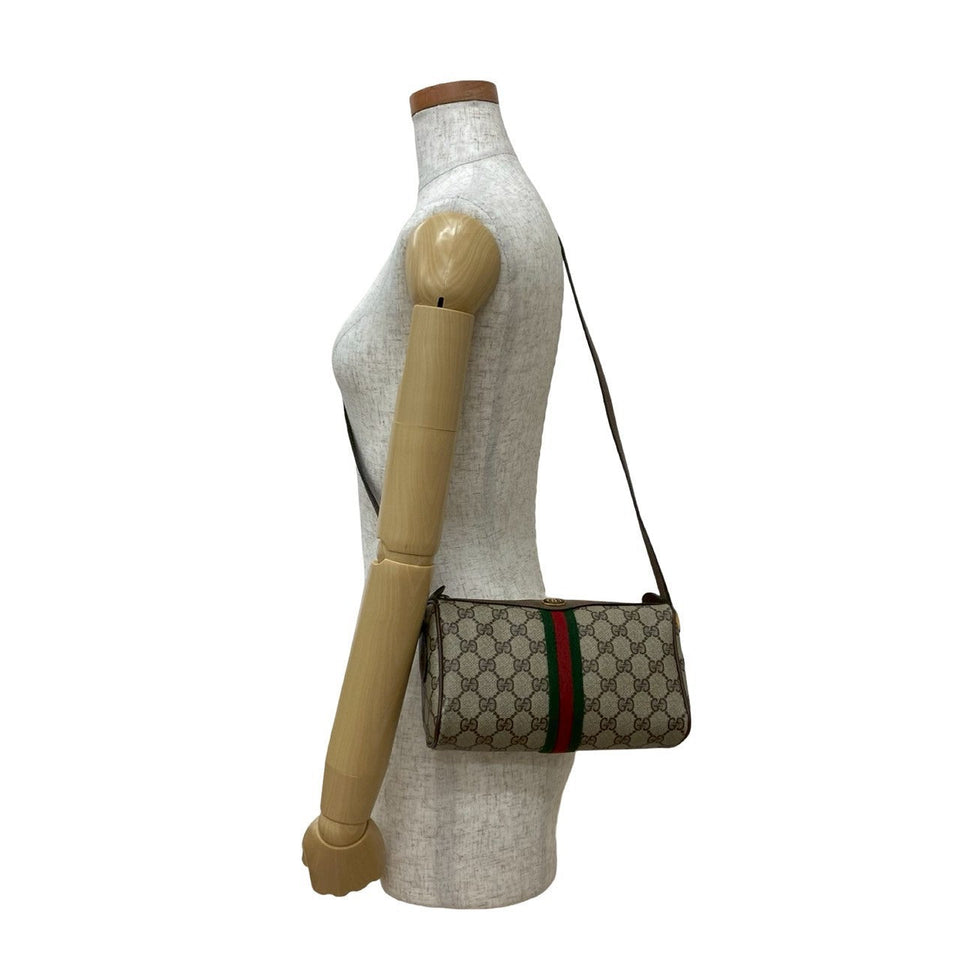 Gucci Shoulder Bag leather Brown Sherry line