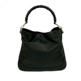 Gucci Shoulder Bag leather black Bamboo