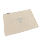 Hermes Pouch canvas Beige type New Yotting PM unisex(Unisex)