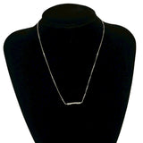 Gucci Necklace K18 white gold Silver Link to Love Bar Pendant