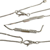 Gucci Necklace K18 white gold Silver Link to Love Bar Pendant