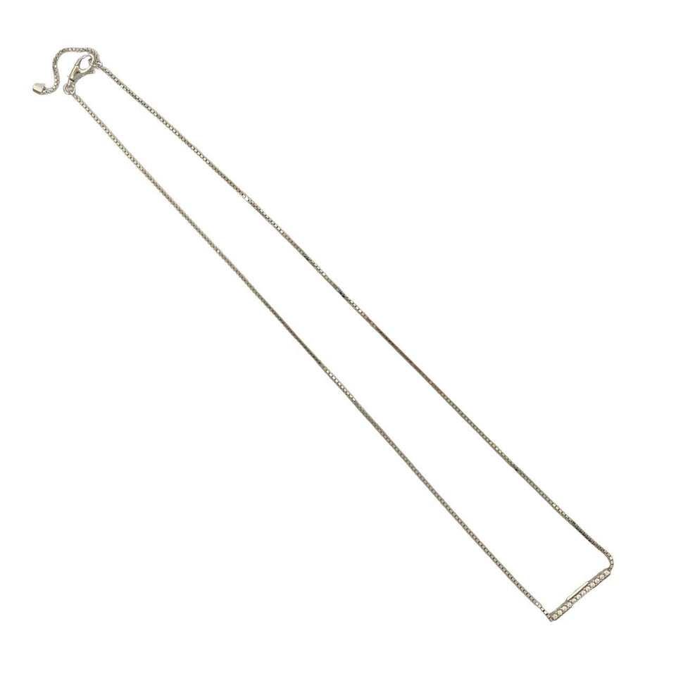 Gucci Necklace K18 white gold Silver Link to Love Bar Pendant
