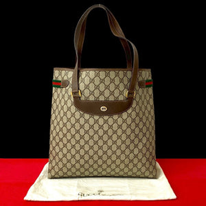 Gucci Tote Bag leather Brown Sherry line