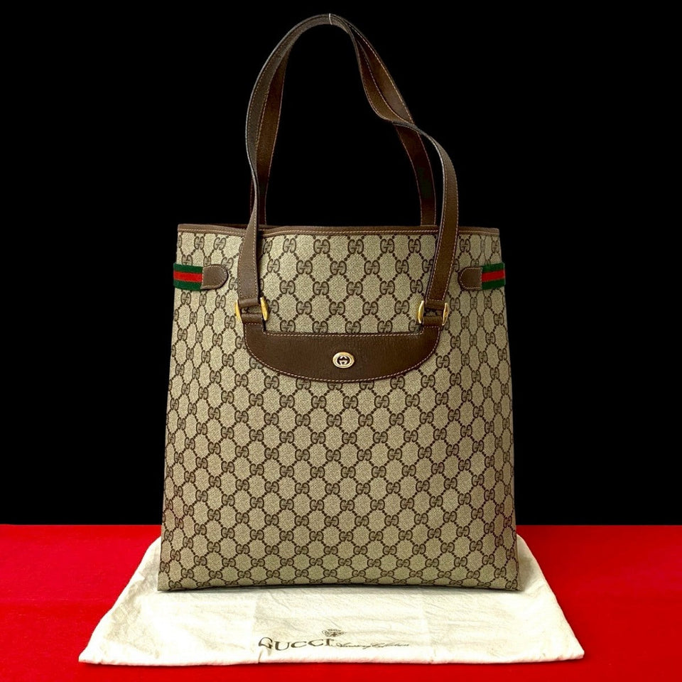 Gucci Tote Bag leather Brown Sherry line