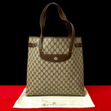 Gucci Tote Bag leather Brown Sherry line