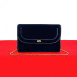 Gucci Shoulder Bag Velor Navy