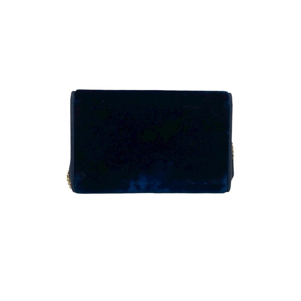 Gucci Shoulder Bag Velor Navy