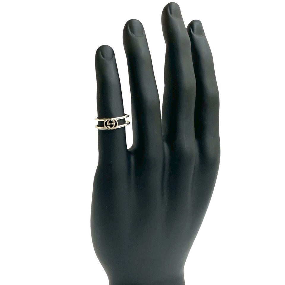 Gucci Ring Silver925 Silver Interlocking G