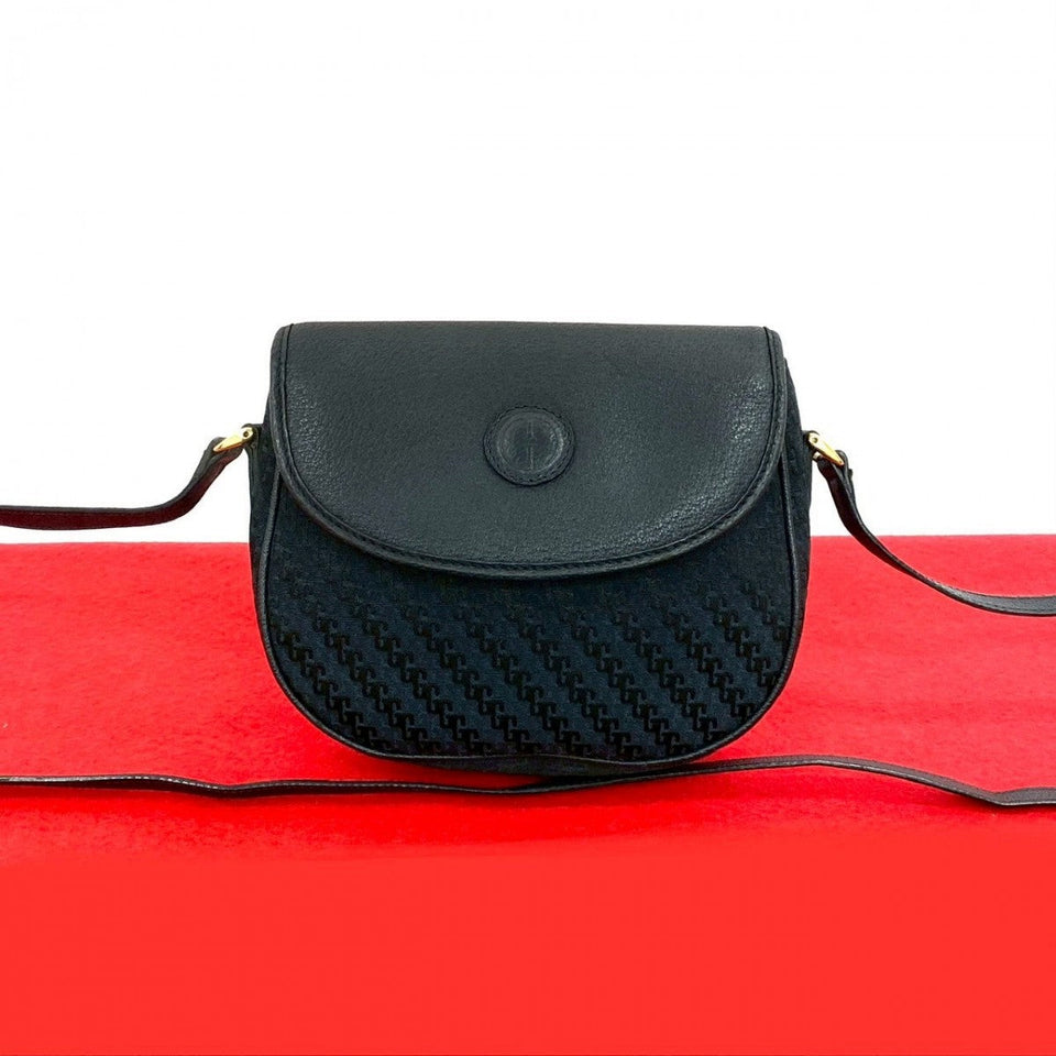 Gucci Shoulder Bag leather Navy