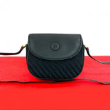 Gucci Shoulder Bag leather Navy