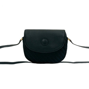 Gucci Shoulder Bag leather Navy