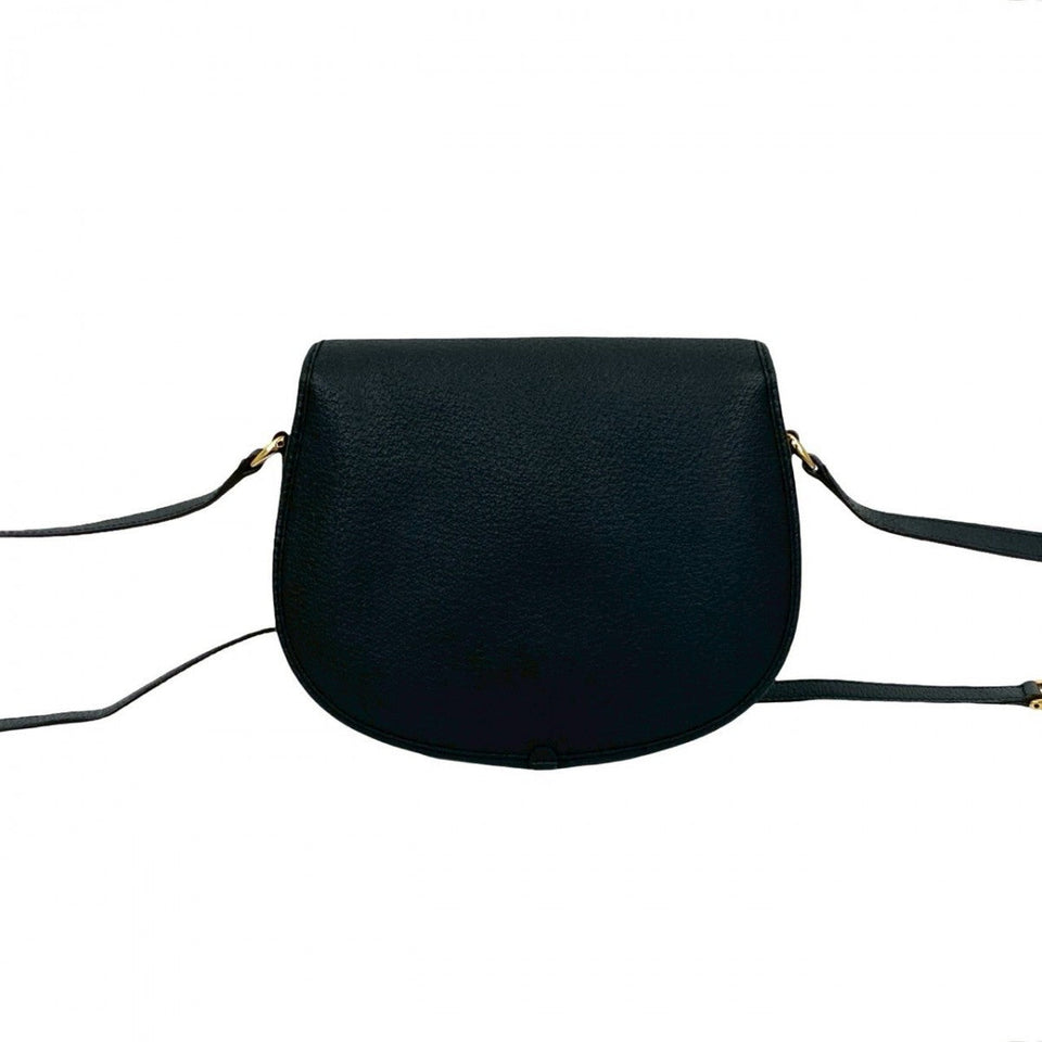 Gucci Shoulder Bag leather Navy