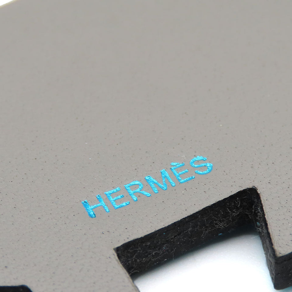Hermes Bag charm Silver925 , Leather blue Women