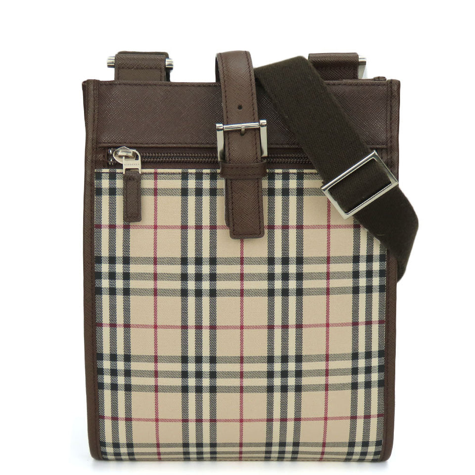 Burberry Shoulder Bag Canvas, Leather beige Women