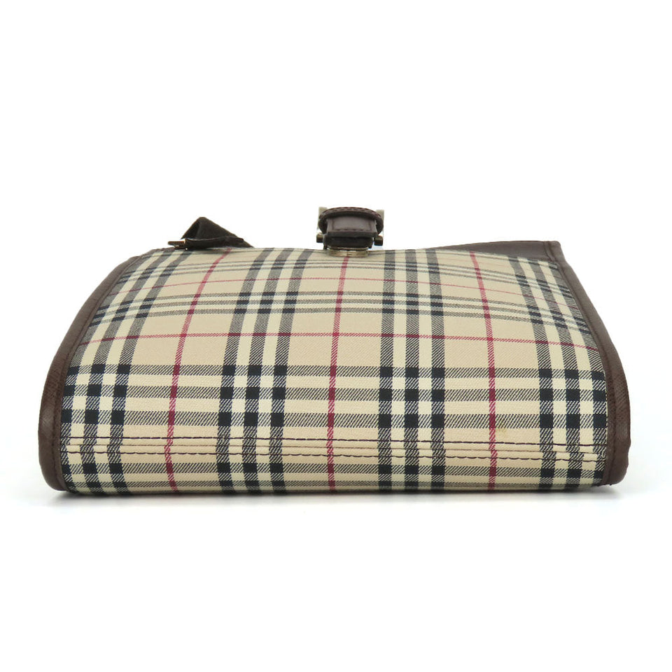 Burberry Shoulder Bag Canvas, Leather beige Women