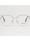 Luxury Burberry Eyewear Felicity Round Frame Eyeglasses Silver