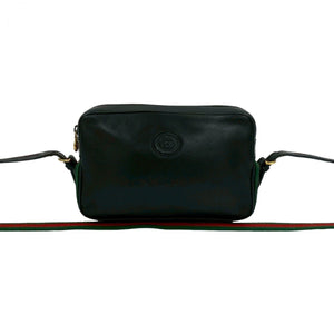 Gucci Shoulder Bag leather black Sherry line