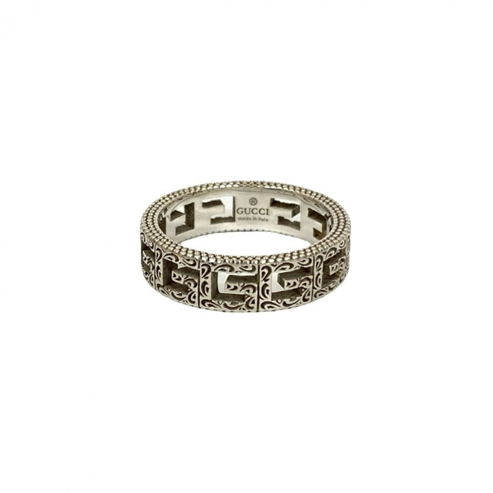 Gucci Ring Silver925 Silver Square G Arabesque