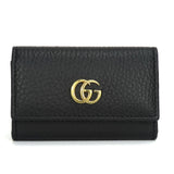 Gucci Key case Key holder  456118 leather black GG Marmont Women