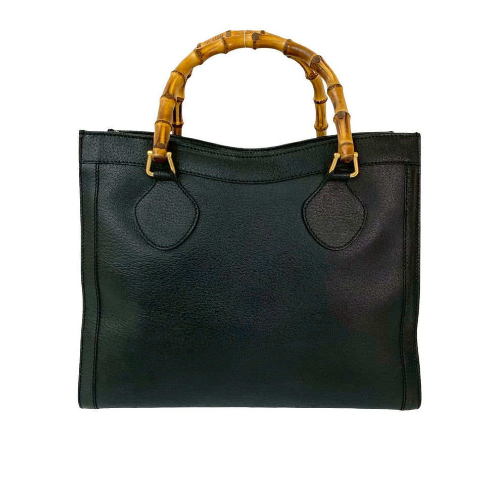 Gucci Handbag leather black Bamboo