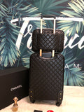 Chanel Quilted Cabin Luggage Set Black | Bags Junction Travel Collection