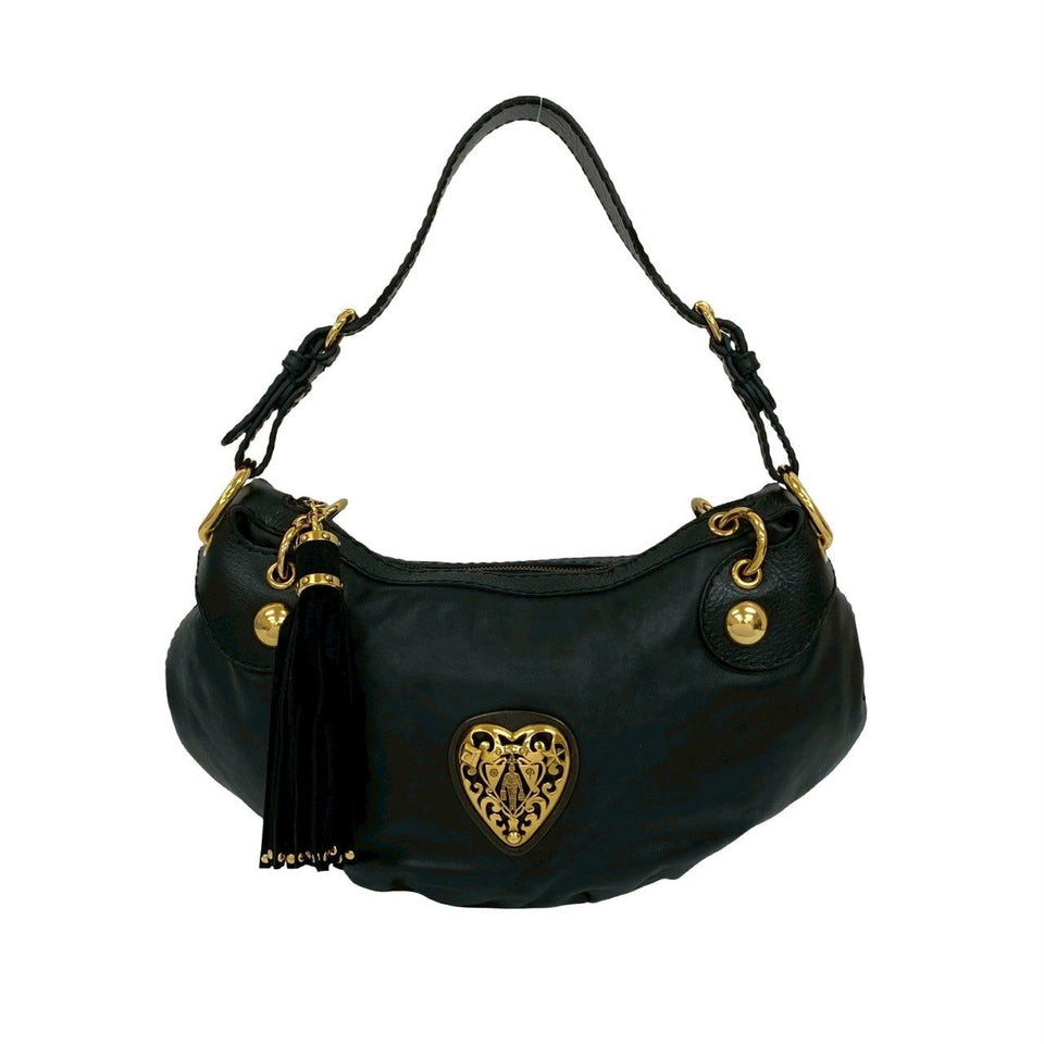 Gucci Shoulder Bag leather black Histeria