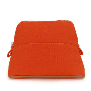 Hermes Pouch cotton Orange Bored pouch mini mini Women