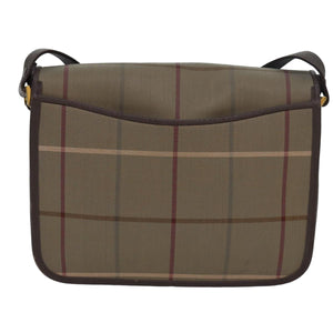 Luxury BurberrySs Nova Check Shoulder Bag Canvas Beige Auth 83227