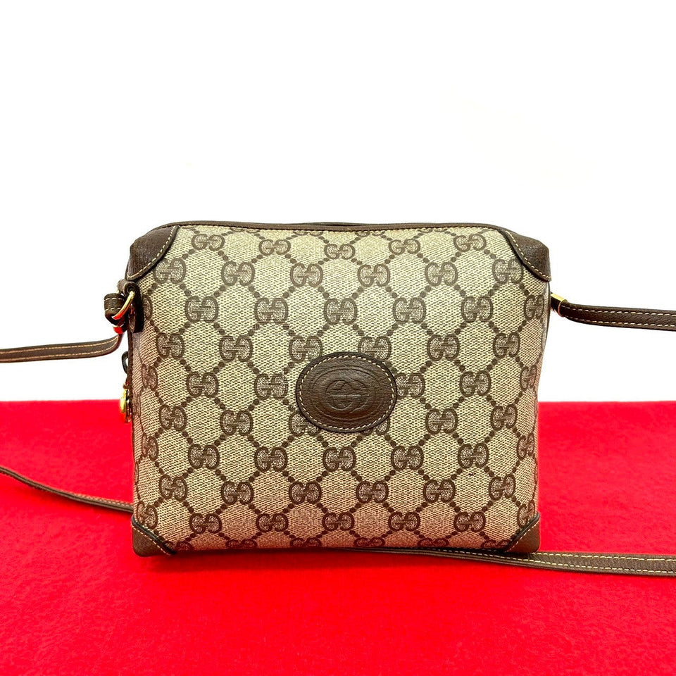 Gucci Shoulder Bag leather Brown