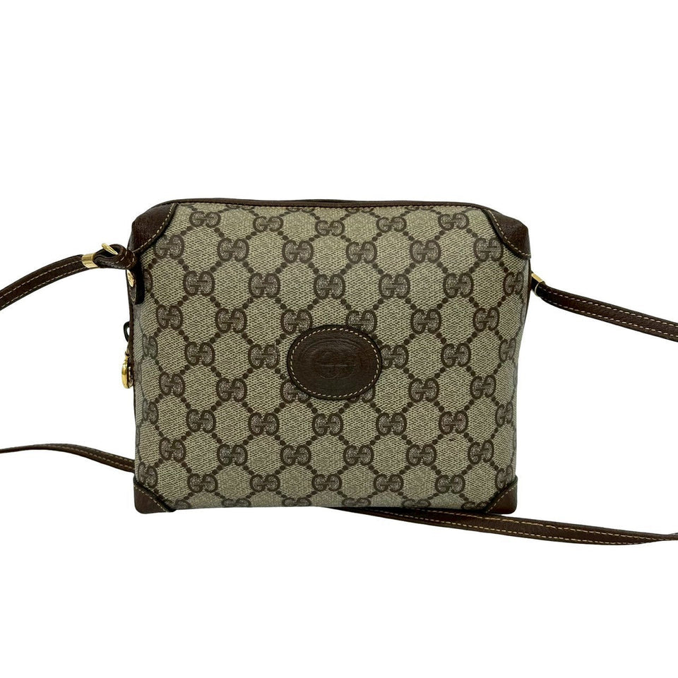 Gucci Shoulder Bag leather Brown