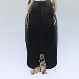 Luxury Burberry Nova Check Hand Bag Nylon Black Auth 83319