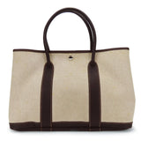 Hermes Handbag Canvas, Leather beige Garden party PM unisex(Unisex)