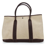Hermes Handbag Canvas, Leather beige Garden party PM unisex(Unisex)