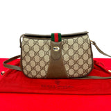 Gucci Shoulder Bag leather Brown Sherry line