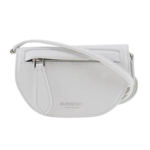 Burberry Olympia White Leather Shoulder Bag ( )