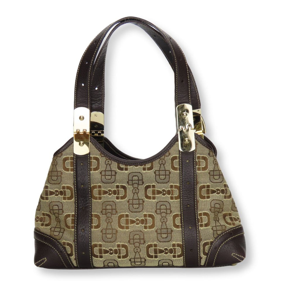 Gucci Handbag 145761 canvas beige Horsebit