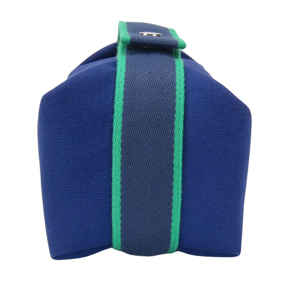 Hermes Pouch cotton Navy Brid a Black PM Women