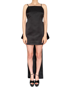 Prada Black Silk Train Bow Gown - 38